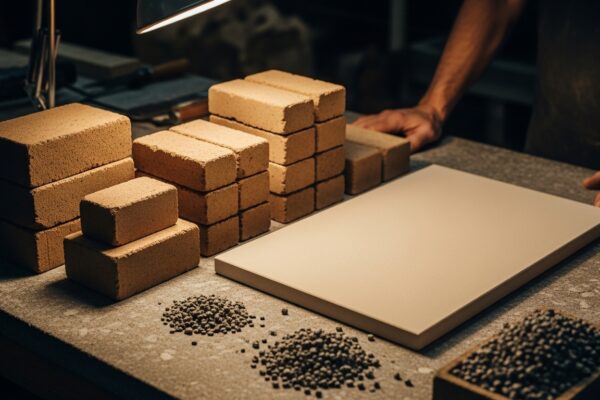 Materiali refrattari per barbecue e forni in muratura: mattoni in fireclay schamotte e lastre in cordierite