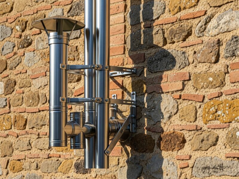 Canna fumaria Golia 150 doppia parete coibentata in acciaio inox AISI 316