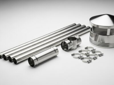 Canna fumaria Primavera 70 in acciaio inox AISI 316 monoparete con kit raccordi