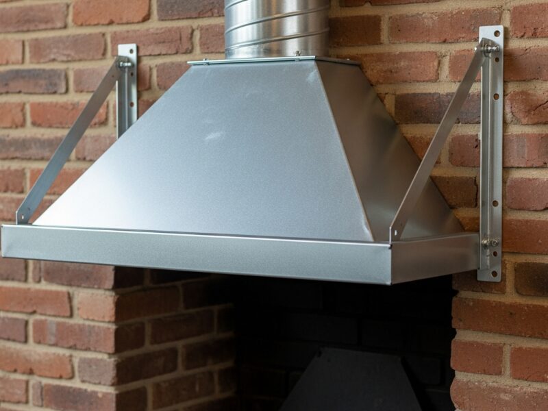 Controcappa Universale in acciaio zincato per camino e barbecue in muratura