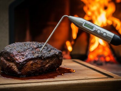 Termometro digitale con sonda in acciaio inox per barbecue e forno a legna